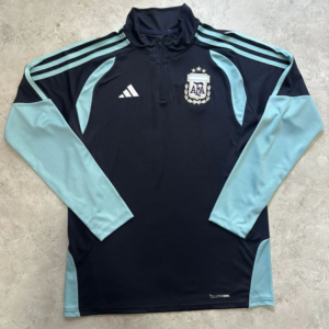 Argentina Buzo Medio Cierre Azul Frisado 2026