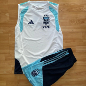Conjunto Argentina Entrenamiento con Musculosa Blanca 2026